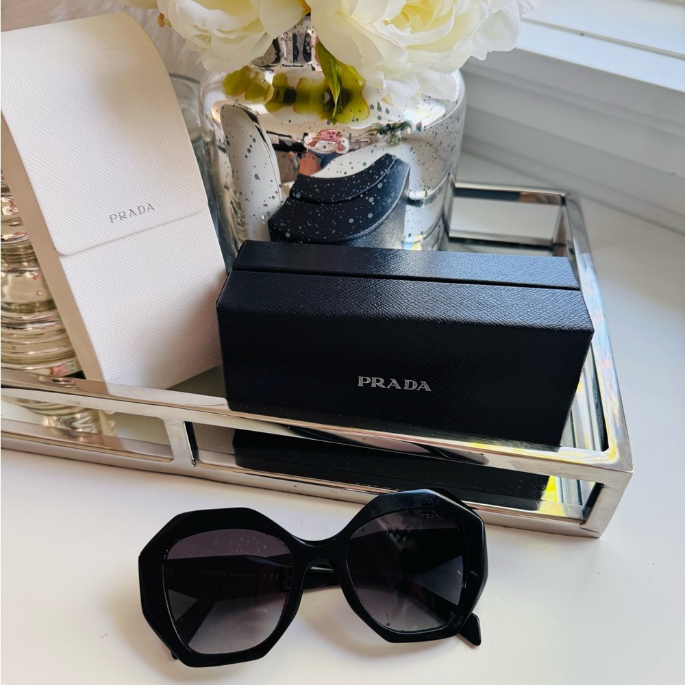 Prada Women's Black Oversized Sunglasses